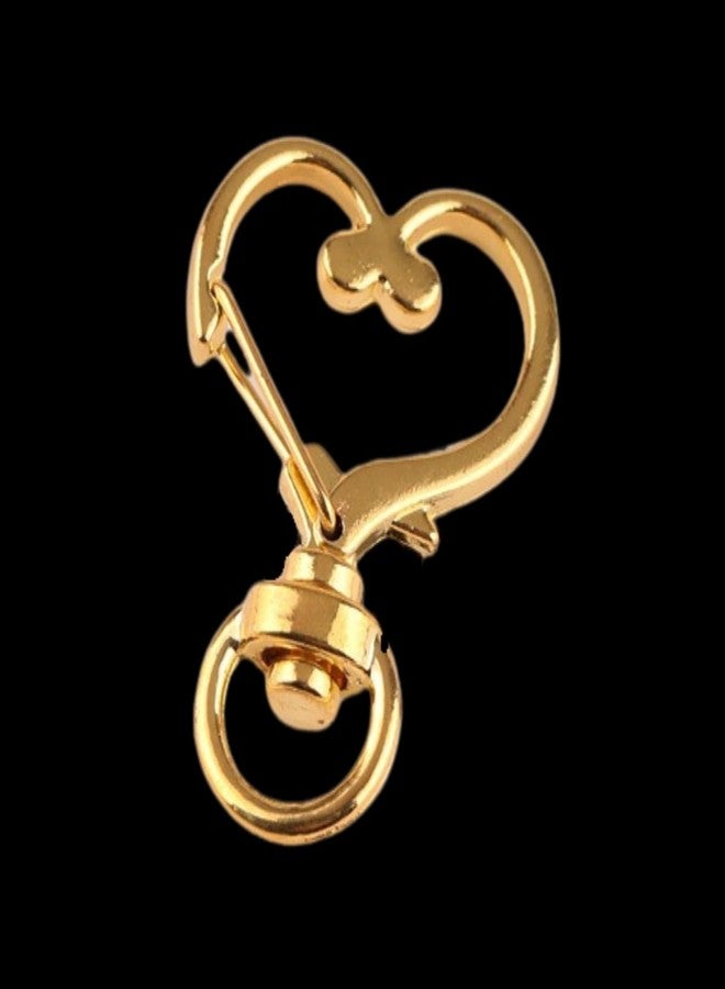 Snoogg Heart Shape Metal Keychain Keyring 360 Degrees Swivel Lobster Clasp Snap Hook for Making Key Ring Pendant, Bags Pendant and Other Accessories (20) - Image 2